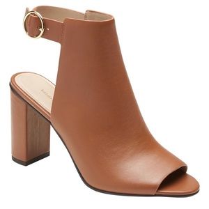 Peep toe ankle boots